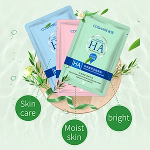 Natural silk sheet mask private label moisturising hyaluronic acid mask