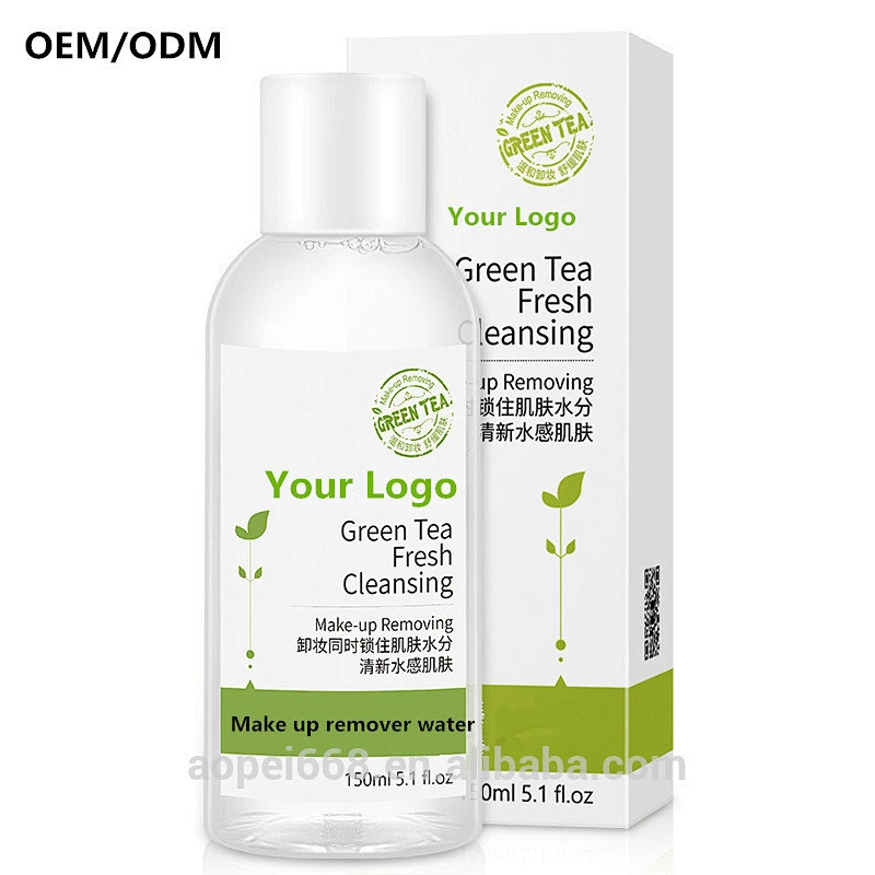 OEM/ODM private label green tean refresh oil control cosmetics and skin care make up remove water