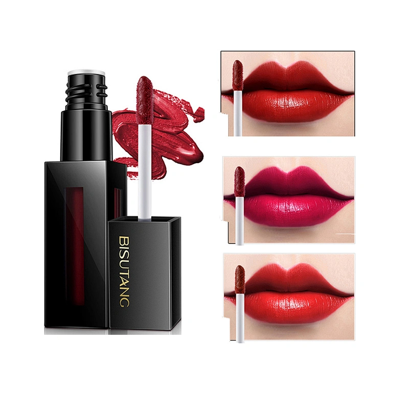 OEM BISUTANG Private Label Makeup Lip gloss vendor 3 Colors Long Lasting Waterproof Matte Lipstick