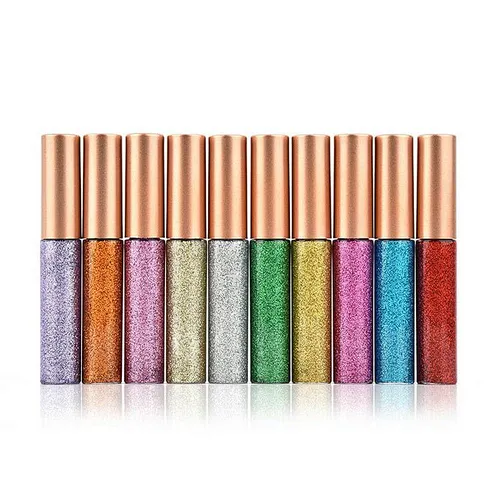 OEM makeup cosmetics glitter liquid eye liner eye shadow shiny waterproof liquid glitter eyeshadow eyeliner