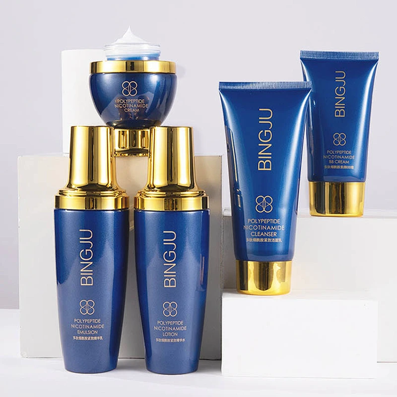 OEM Private label Hyaluronic acid face care set  Polypeptide Nicotinamide whitening skin care sets