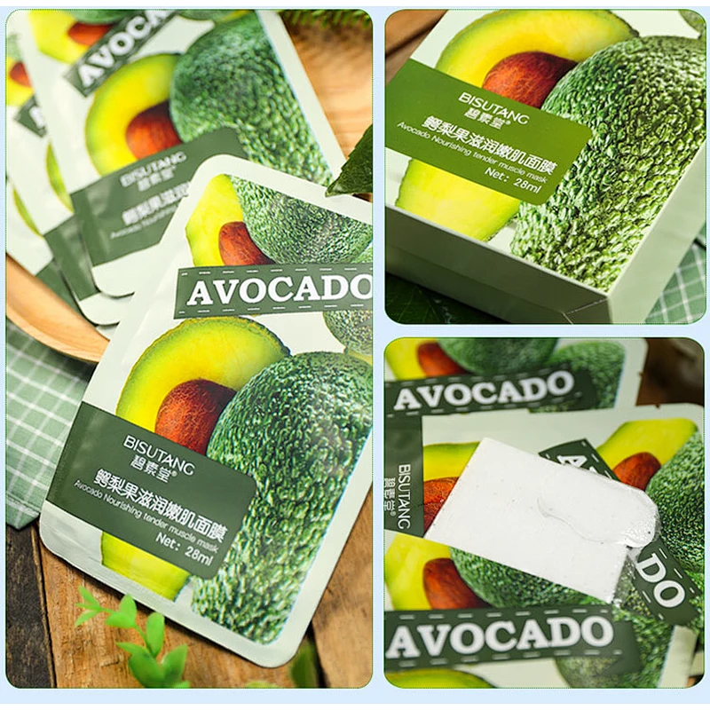 Private label collagen fruit extract moisturizing cherry grape avocado grapefruit sheet face mask