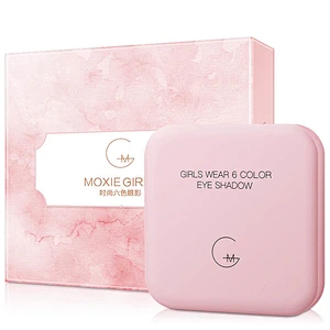 OEM Cosmetics Manufacturer 6 Colors Eyeshadow Palette Private Label Waterproof Eye Shadow