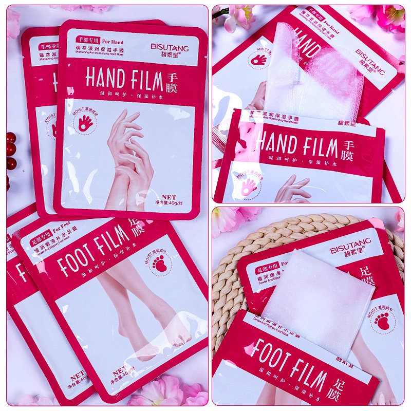 Wholesale private label hand mask glove, benefits hand mask for dry skin