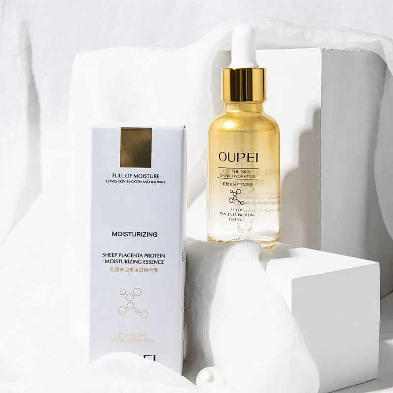 Private label skin care hyaluronic acid serum firming anti aging sheep placenta collagen serum
