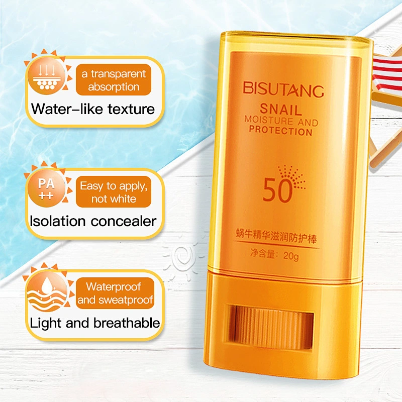 Bisutang Summer Sunscreen Snail Essence Moisturizing Protective Skin Anti-UV Whitening Concealer Cream