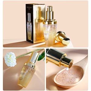 Private label Rejuvenation Essence Liquid 24k Gold Foil Essence hyaluronic acid serum