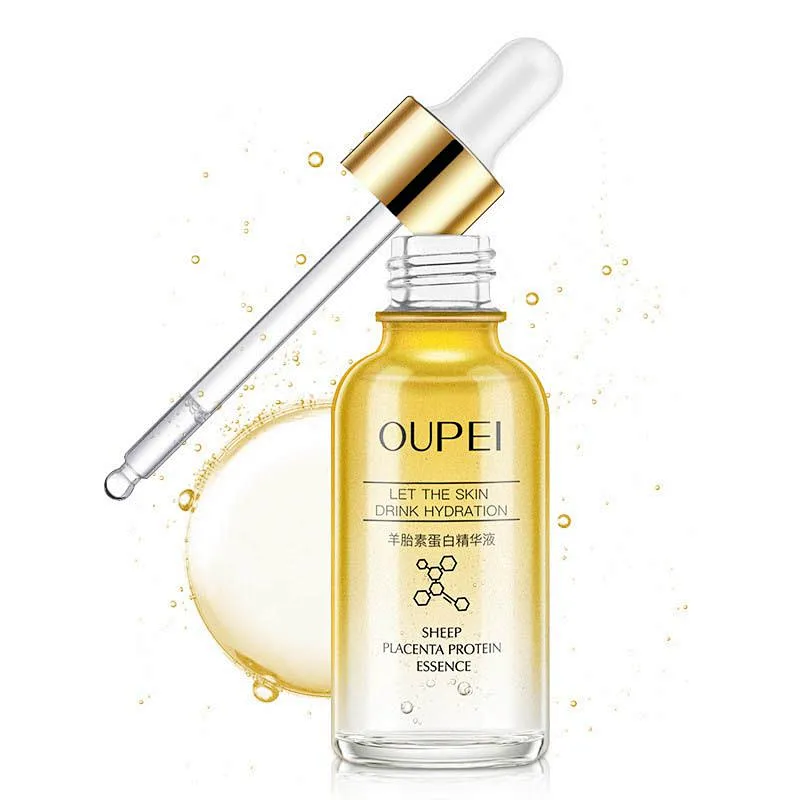 Private label skin care hyaluronic acid serum firming anti aging sheep placenta collagen serum
