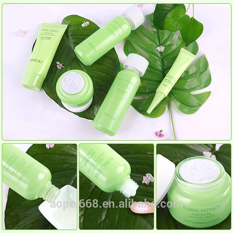 hot sale skin whitening face cream 50g +moisturizer toner 120ml+Face cleanser100g+Emulsion120ml+Eye Cream30g skin care set 5 pcs