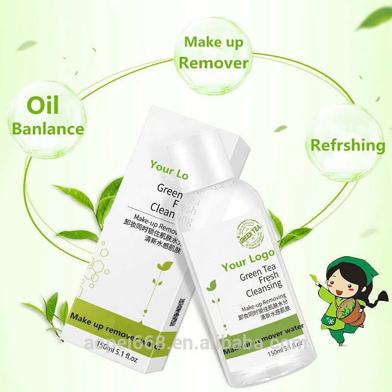 OEM/ODM private label green tean refresh oil control cosmetics and skin care make up remove water