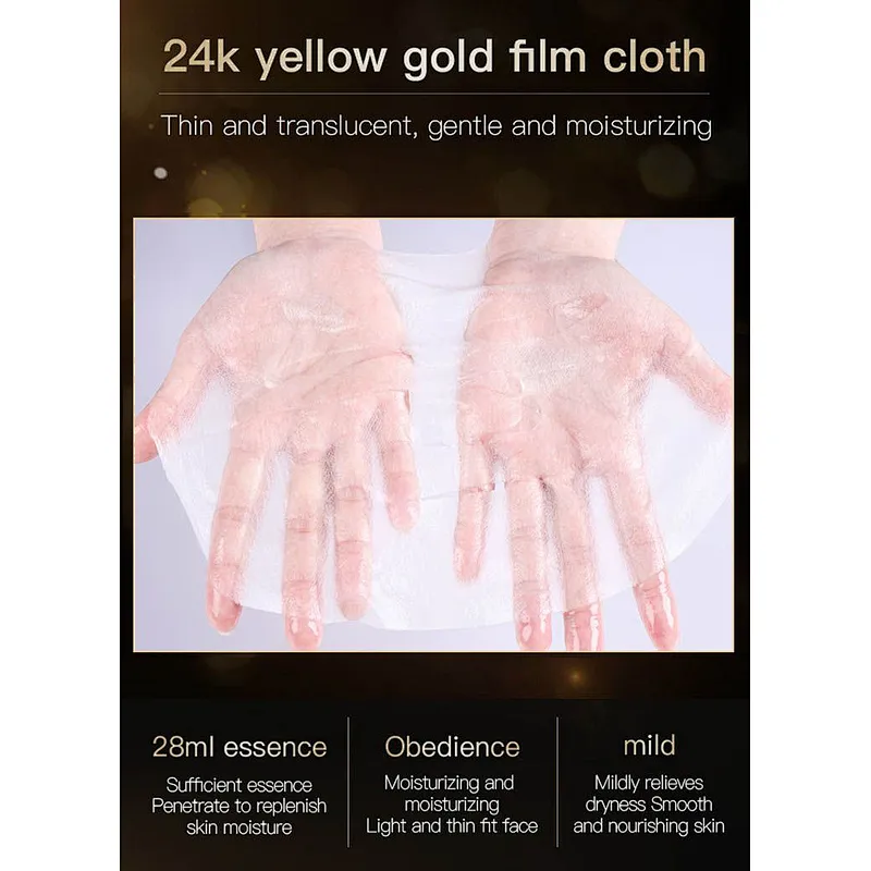 OEM wholesale custom brightening gold face mask GMPC Factory Supply 24k gold facial mask