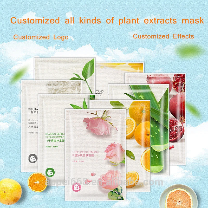 Customized effects plant extract facial mask refreshing whitening skin care products manufacturer