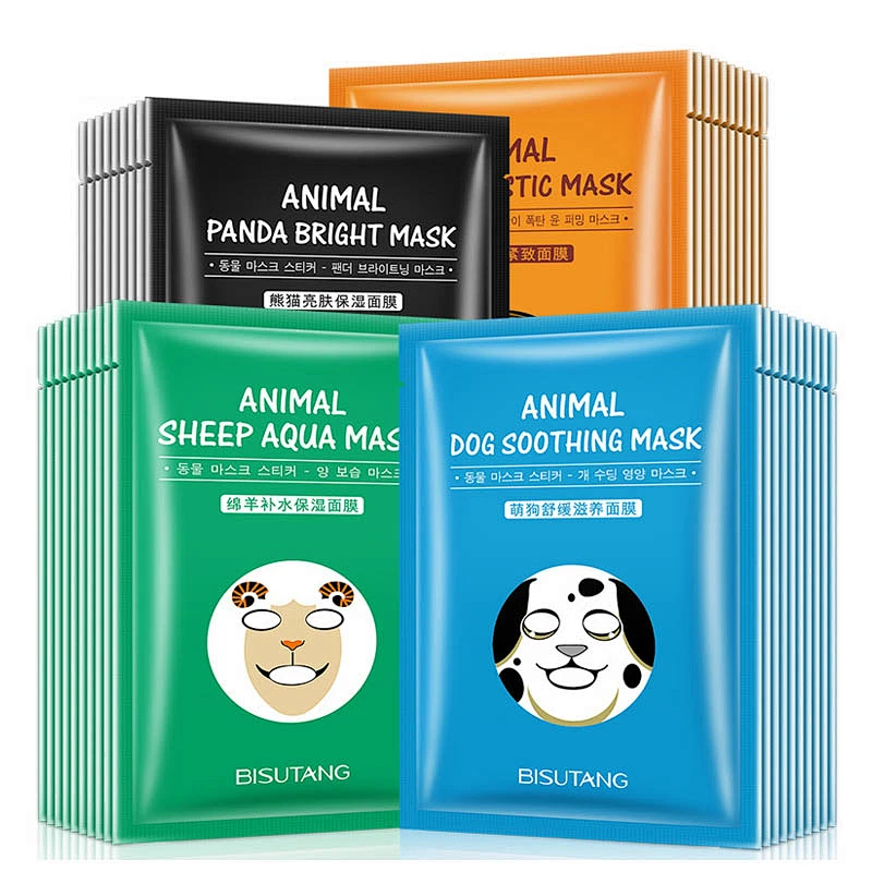 Multifunctional firming and supple animal face mask sheet