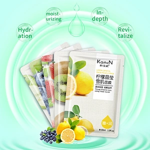 OEM Private label korean beauty face mask sheet natural organic fruit whitening facial mask