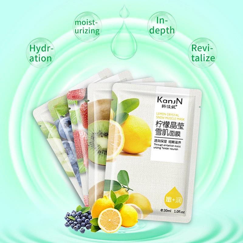 OEM Private label korean beauty face mask sheet natural organic fruit whitening facial mask
