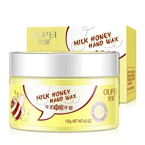 OEM Hand Care Moisturizing Peeling off Hand Wax Milk Honey Whitening Exfoliating Hand Mask