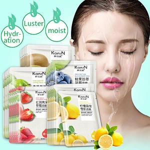 OEM Private label korean beauty face mask sheet natural organic fruit whitening facial mask