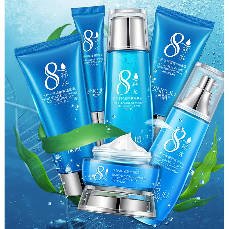 OEM private label moisturizer skin care set with 6 pcs for dry skin