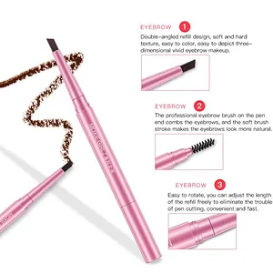 Wholesale multi colors vegan natural eyebrow pencil waterproof custom private label thin brow pencil