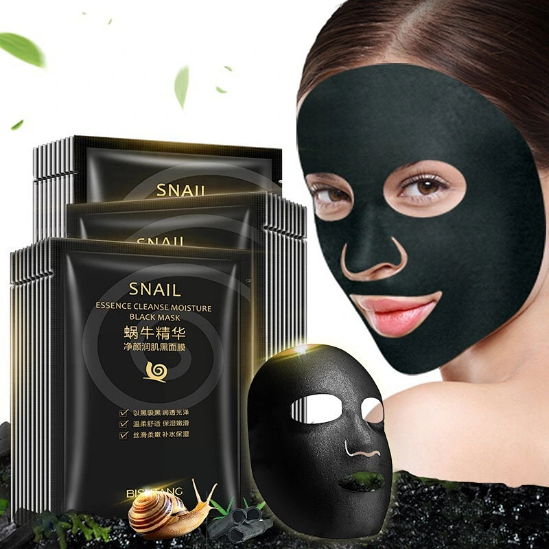 OEM/ODM/OBM Snail Black face mask sheet for Moisturizing and oil control