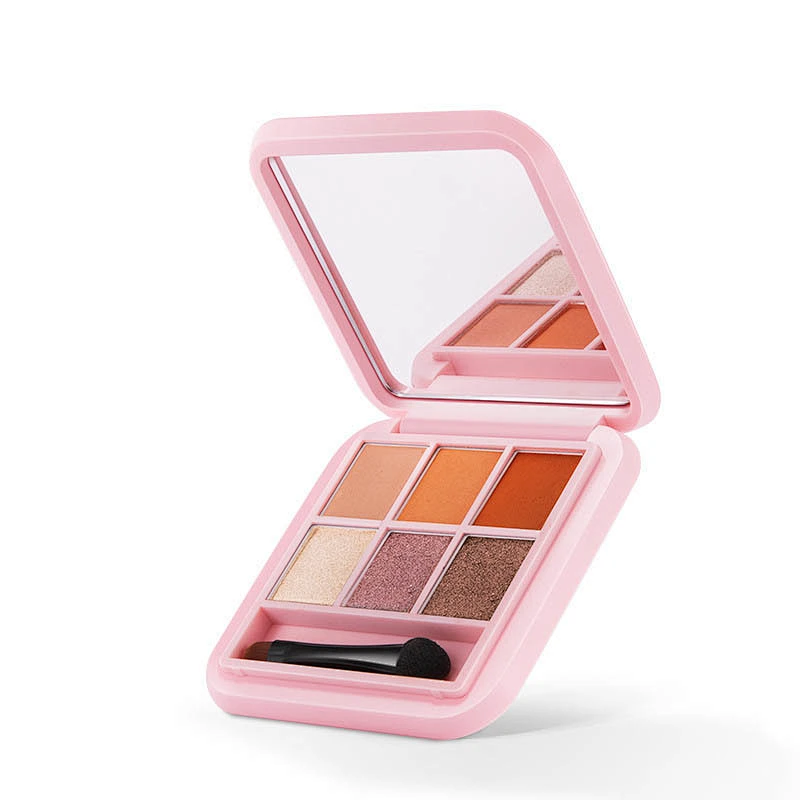 OEM Cosmetics Manufacturer 6 Colors Eyeshadow Palette Private Label Waterproof Eye Shadow
