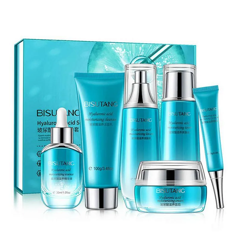 Korean whitening skin care kit private label natural vegan skin care set for women