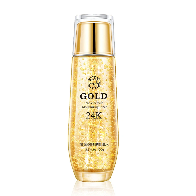 OEM ODM 24K Gold Hyaluronic acid Moisturizing Face Toner Skin Care Nicotinamide Essence Toner