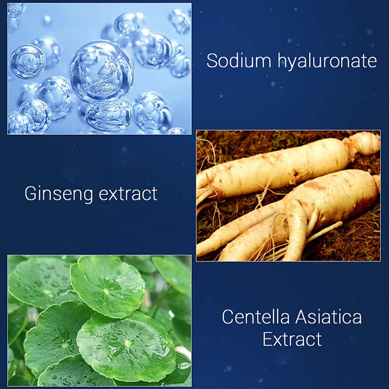 OEM Hyaluronic Acid Shrink Pores Essence 24k Gold Ampoule Anti Aging Repair Whitening Face Night Serum