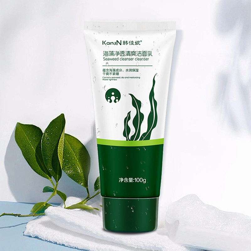 Algae purifying moisturizing facial cleanser 100g seaweed pore cleanser face wash for dry skin