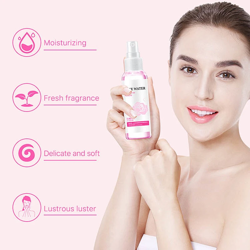 Private label wholesale bulk natural organic pure rose extract active facial mist rose water spray