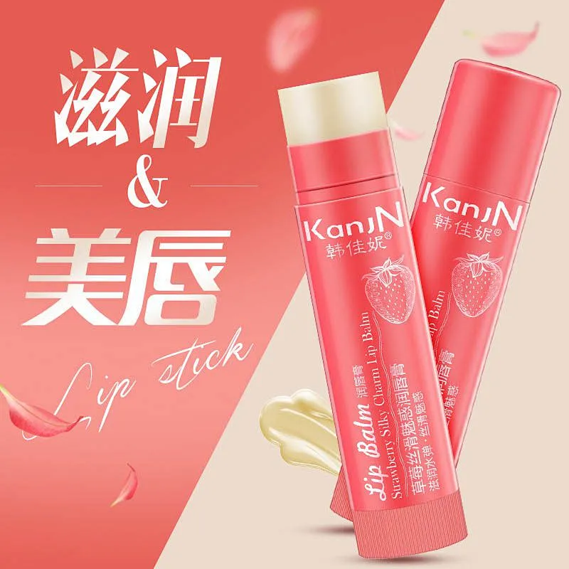 Private label cute lipbalm natural organic vegan honey strawberry pink lip balm