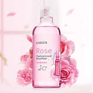 Private label Hyaluronic acid rosewater bulk face serum natural organic pure rose water toner