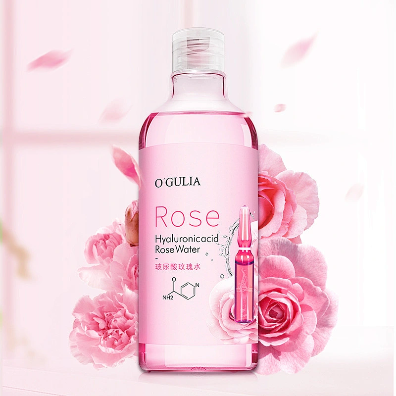 Private label Hyaluronic acid rosewater bulk face serum natural organic pure rose water toner
