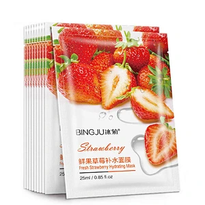 OEM Moisturizing Nourishing Fresh Fruit Facial Mask Hyaluronic Acid Brightening Face Mask Sheet