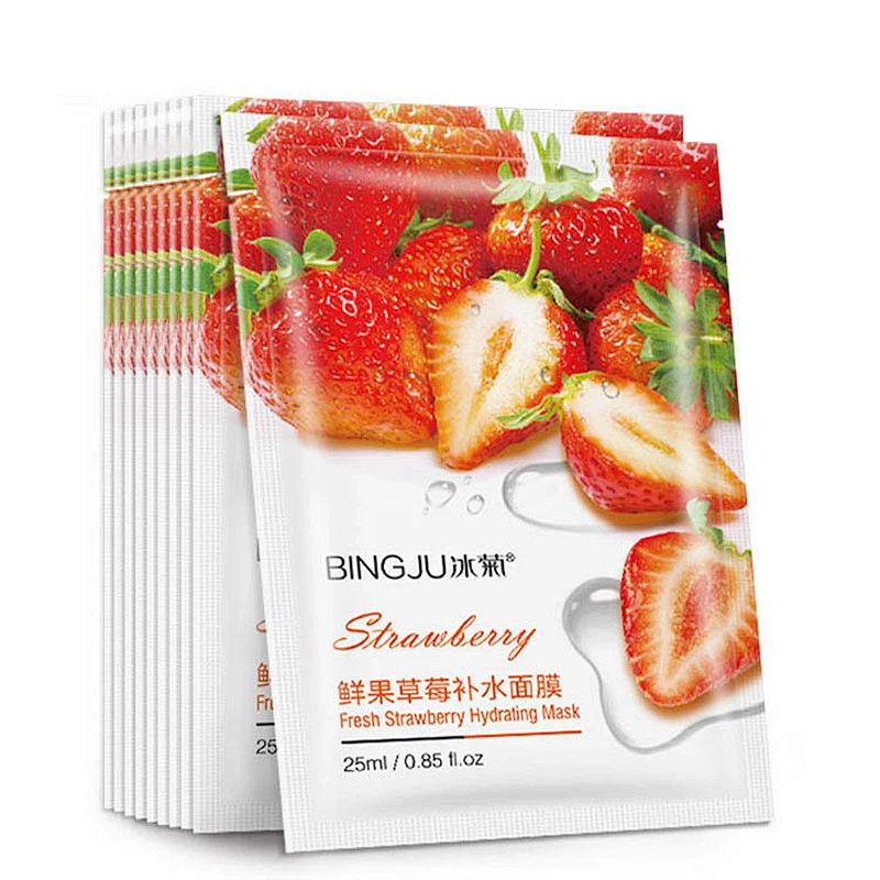 OEM Moisturizing Nourishing Fresh Fruit Facial Mask Hyaluronic Acid Brightening Face Mask Sheet
