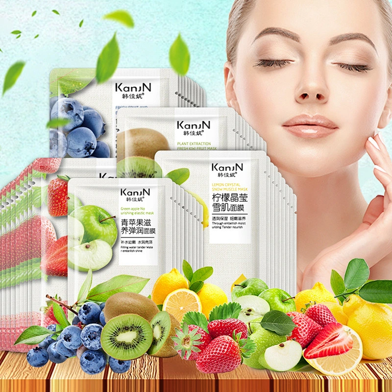 OEM Private label korean beauty face mask sheet natural organic fruit whitening facial mask