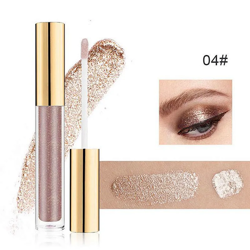 Private label beauty cosmetics color glitter liquid eye shadow Makeup waterproof liquid glitter gel eyeshadow