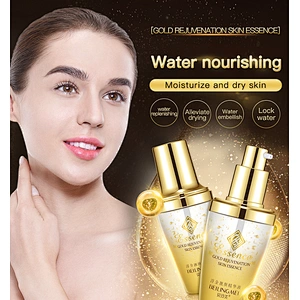 Private label Rejuvenation Essence Liquid 24k Gold Foil Essence hyaluronic acid serum