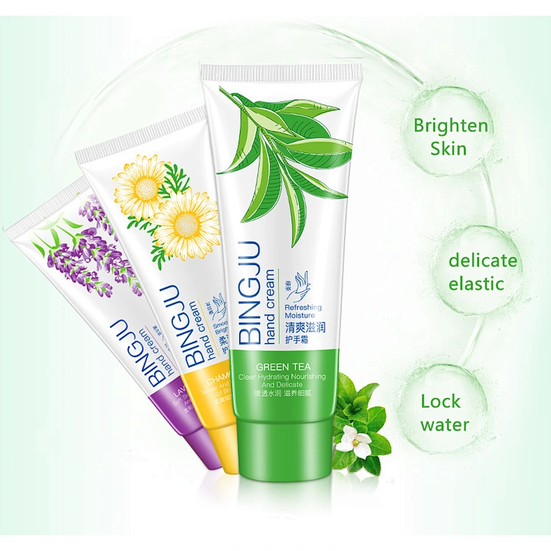 OEM Customize Natural Shea Butter Hand Cream Moisturizing Anti Aging Green Tea Hand Cream for Dry Skin