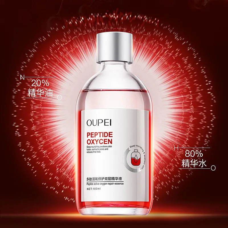 OEM Vitamin C Dual phase essence Peptide Oxygen Apple Stem Cell Repair Serum Anti aging Face Serum