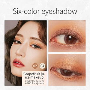 OEM Cosmetics Manufacturer 6 Colors Eyeshadow Palette Private Label Waterproof Eye Shadow