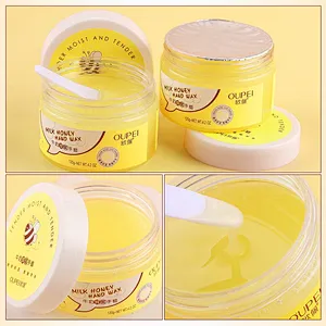 OEM Hand Care Moisturizing Peeling off Hand Wax Milk Honey Whitening Exfoliating Hand Mask