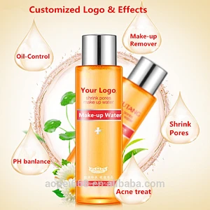 Most popular professional shrink pores cosmetic liquid make up remover cleanser water