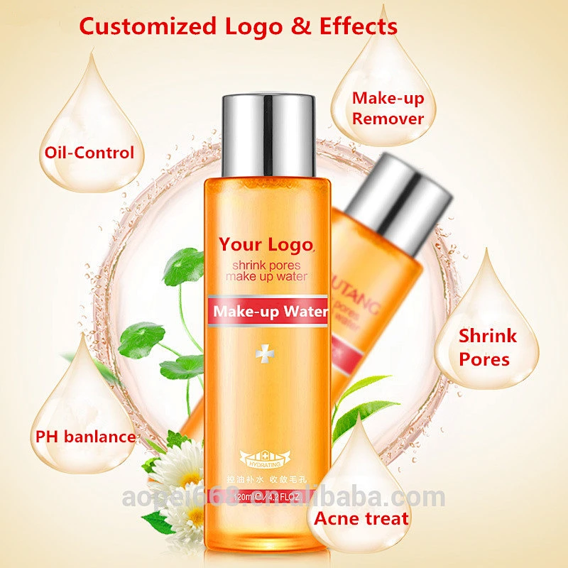 Most popular professional shrink pores cosmetic liquid make up remover cleanser water