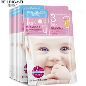 face cleanser, face mask, eye cream skin care baby skin hydrating moisture 3 step face mask pack