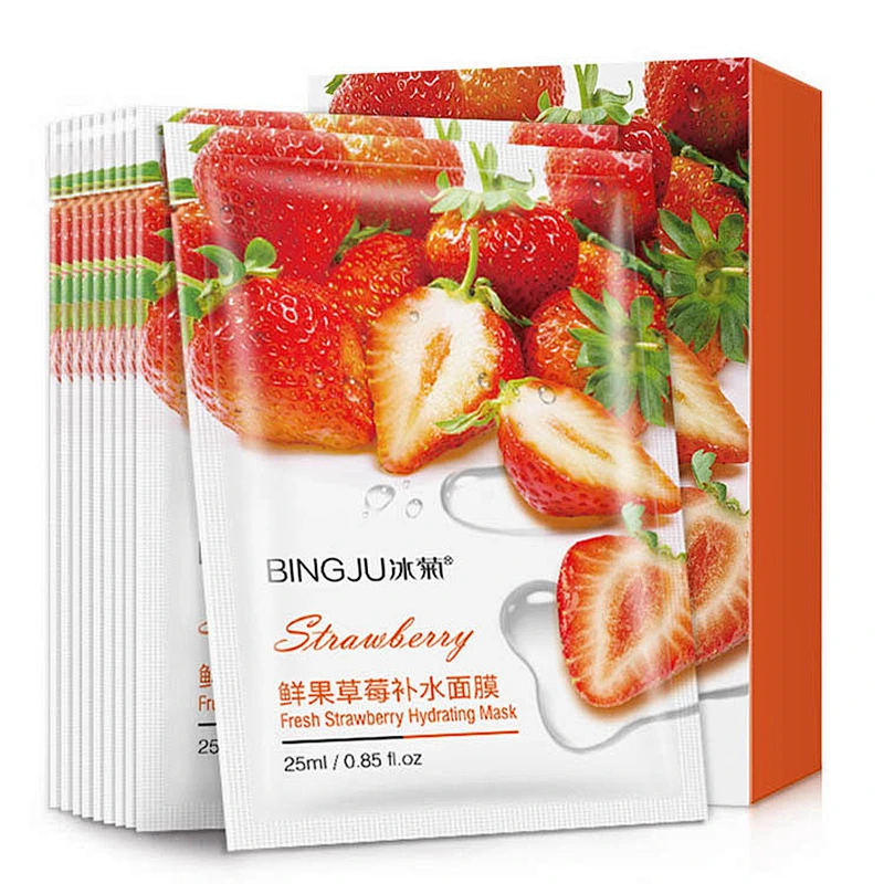 OEM Moisturizing Nourishing Fresh Fruit Facial Mask Hyaluronic Acid Brightening Face Mask Sheet