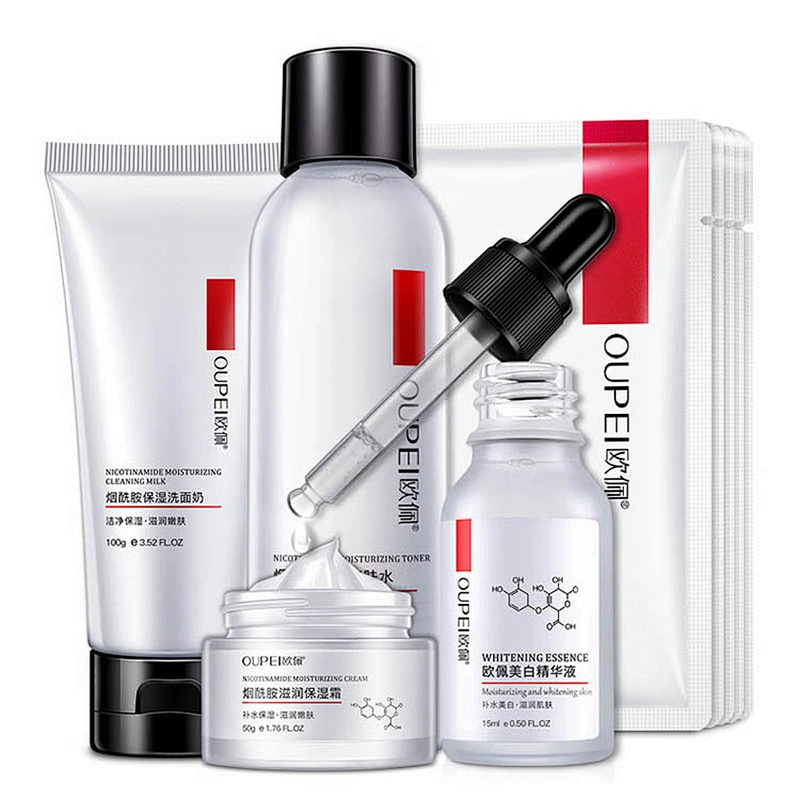 Private label professional skin care set whitening