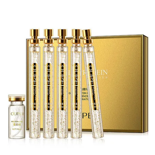 Private label bird nest serum whitening anti aging 24k gold collagen serum set with protein line