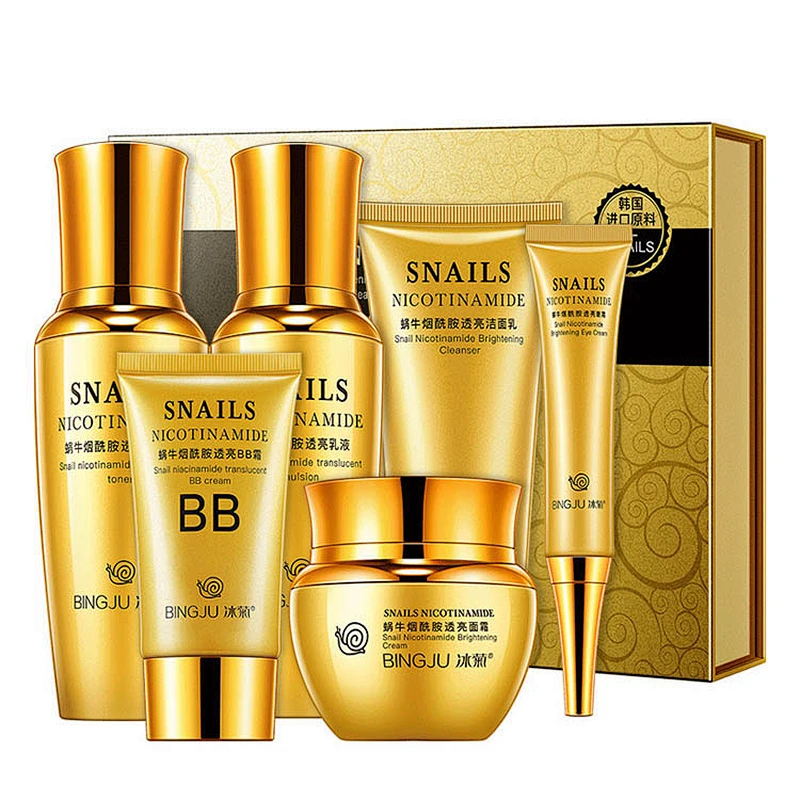 Factory wholesale price facial care vitamin c anti aging 24k gold skin care set