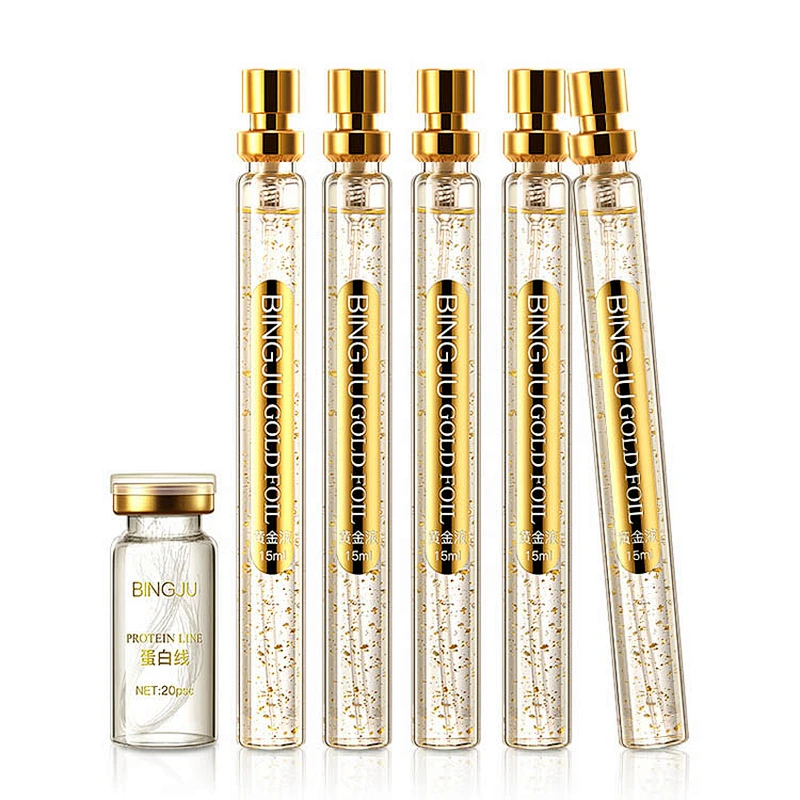 Remove wrinkles Facial thread lift Gold Protein Peptide Line Carving Face Essence Serum